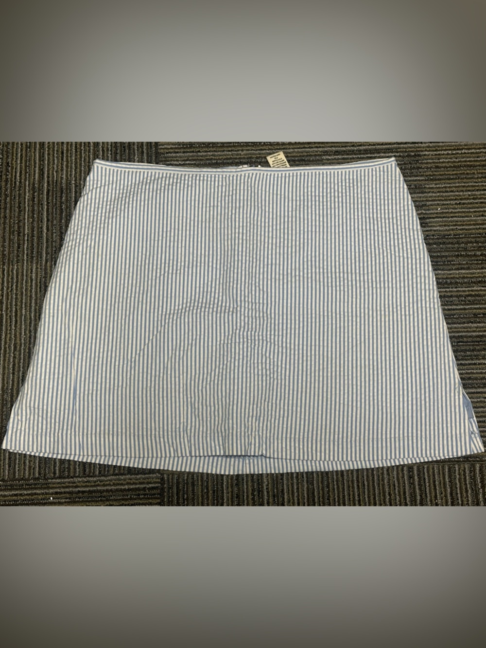 Blue and white seersucker skirt size 12